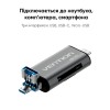 Кардрідер Vention USB3.0 Multi-function Card Reader Gray Metal Type (CCHH0)