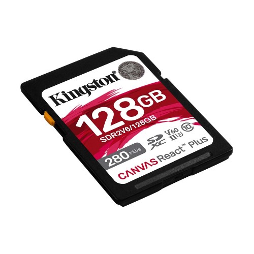 Карта пам'яті SDXC (UHS-II U3) Kingston Canvas React Plus 128Gb class 10 V60 (R280MB/s, W150MB/s)