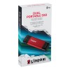 Портативний SSD Kingston Dual USB-A/C 2TB Dual Portable 1050MB/s USB 3.2 Gen 2 Red/Black