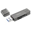 Кардрідер HOCO HB39 USB/Type-C 3.0 high-speed card reader Metal Gray