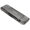 Кардрідер HOCO HB39 USB/Type-C 3.0 high-speed card reader Metal Gray