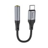 Аудiокабель HOCO LS36 Type-C to 3.5 female, nylon braid, 0.12m, Black
