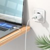 Мережевий зарядний пристрій з кабелем HOCO C80A Plus Rapido PD20W+QC3.0 charger set(C to iP) White