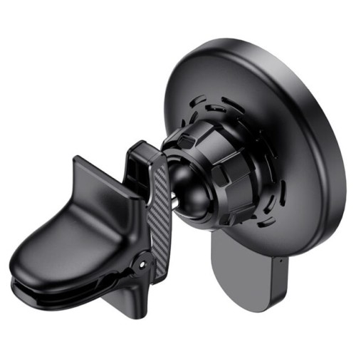 Автотримач для телефона з БЗП HOCO CA85 Ultra-fast magnetic wireless charging car holder Black