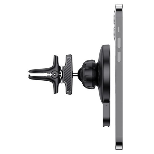 Автотримач для телефона з БЗП HOCO CA85 Ultra-fast magnetic wireless charging car holder Black