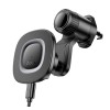 Автотримач для телефона з БЗП HOCO HW30 Crown magnetic wireless charging car holder (air outlet) Black Metal Gray