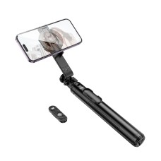 Селфі-монопод HOCO K25 Sherkhan magnetic aluminum alloy live broadcast holder Black