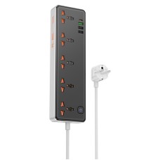 Мережевий подовжувач HOCO AC14A Rico 5-position socket(PD30W/1C3A) Black