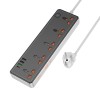 Мережевий подовжувач HOCO AC14A Rico 5-position socket(PD30W/1C3A) Black