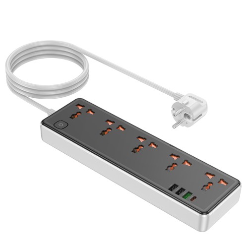 Мережевий подовжувач HOCO AC14A Rico 5-position socket(PD30W/1C3A) Black