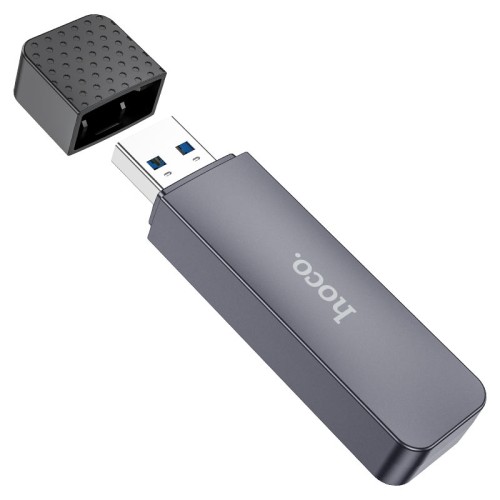 Кардрідер HOCO HB45 Spirit 2-in-1 USB 3.0 card reader Metal Gray