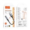 Аудiокабель HOCO LS36 USB-A  to 3.5mm female, nylon braid, 0,12m, Black