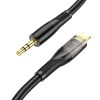 Аудіокабель HOCO UPA25 iP to 3.5mm male, nylon braid, 1m, Black