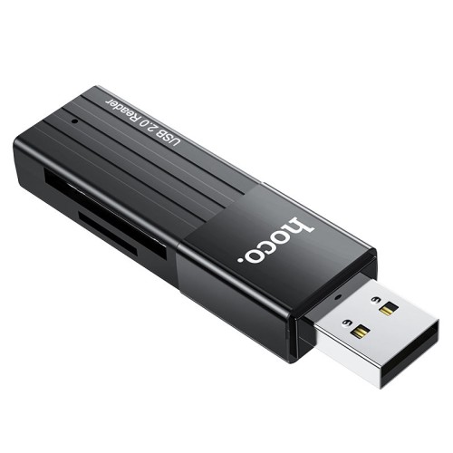 Кардрідер HOCO HB20 Mindful 2-in-1card reader(USB2.0) Black
