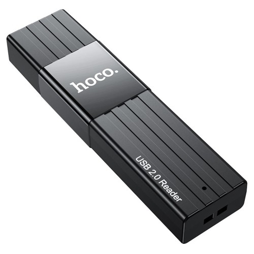 Кардрідер HOCO HB20 Mindful 2-in-1card reader(USB2.0) Black