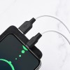 Кабель HOCO X21 Plus USB to Type-C 3A, 2m, silicone, silicone connectors, Black+White