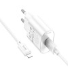 Мережевий зарядний пристрій з кабелем HOCO C109A(10.5W) Fighter single port charger set(iP) White