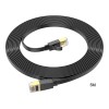 Мережевий кабель HOCO US07 General pure copper flat network cable(L=5M) Black