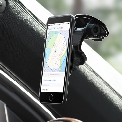 Автотримач для телефона HOCO CA28 Happy journey series suction cup magnetic car holder Black