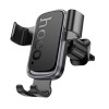Автотримач для телефона HOCO H80 Vista gravity car holder (air outlet) Black Metal Gray