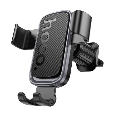 Автотримач для телефона HOCO H80 Vista gravity car holder (air outlet) Black Metal Gray