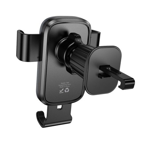 Автотримач для телефона HOCO H80 Vista gravity car holder (air outlet) Black Metal Gray