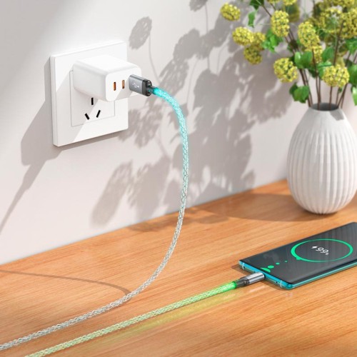 Кабель HOCO U112 Shine charging data cable for Type-C Gray