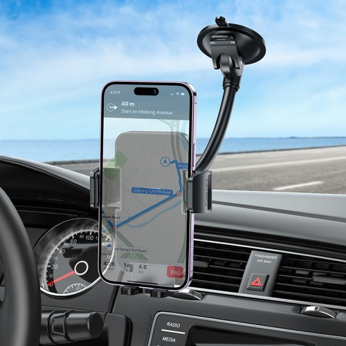 Автотримач для телефона HOCO H38 Cheetah car holder(windshield) Black
