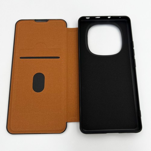 Чохол для смартфона Leather Premium for Xiaomi Redmi Note 14 Pro 4G Brown