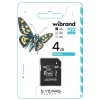 Карта пам'яті microSDHC Wibrand 4Gb class 4 (adapter SD)