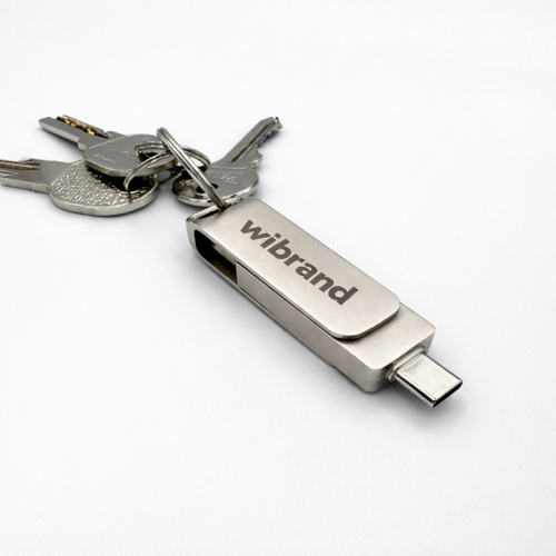 Портативний SSD Wibrand Wolf 512GB USB 3.2 Gen.2 Type-C/Type-A Read/Write 1000MB/s Silver