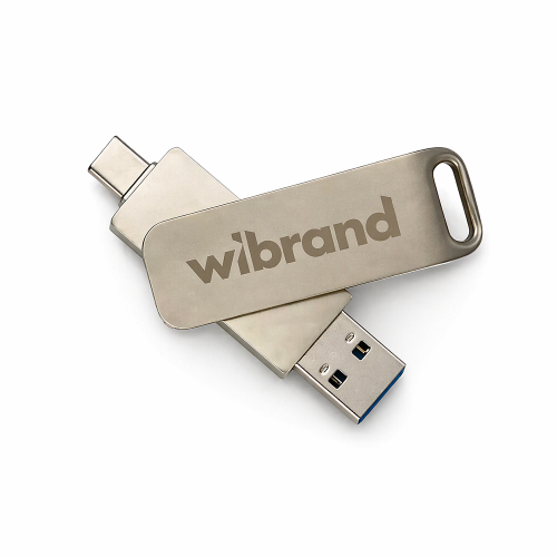 Портативний SSD Wibrand Wolf 2TB USB 3.2 Gen.2 Type-C/Type-A Read/Write 1000MB/s Silver