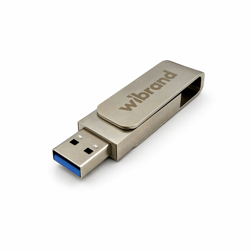 Портативний SSD Wibrand Wolf 2TB USB 3.2 Gen.2 Type-C/Type-A Read/Write 1000MB/s Silver