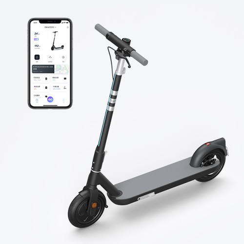 Електросамокат OKAI ES10-NEON Lite Black 9", 300(600)W, 7.8Ah, 30km, 25km\h, 20%, NFC, App,15kg