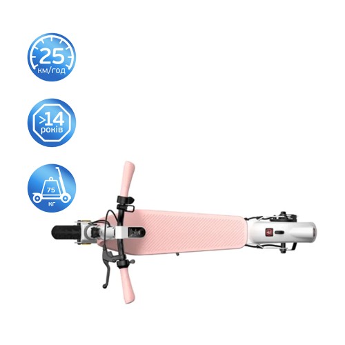 Електросамокат OKAI Zippy ES50С Pink  8" 250W/500W, 5.2Ah, 20 km, 25 km/h, 10°, 13.5 kg