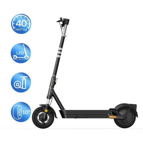 Електросамокат OKAI ES40-Black 10", 500(1000)W, 15.6Ah, 70km, 25km\h, 25%, NFC, App, 23kg