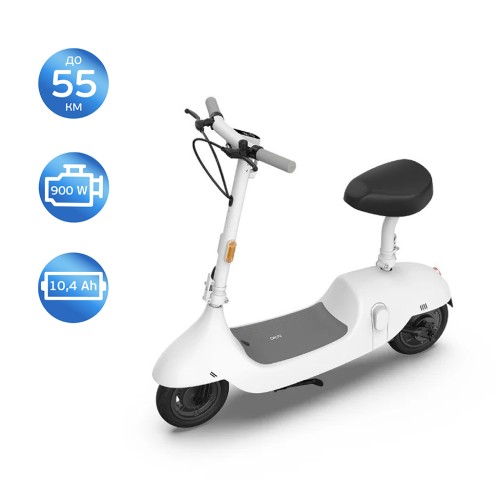 Електросамокат з сидінням OKAI Ceetle PRO EA10C White 10', 350(900)W, 25Km/h, 10.4Ah, 55Km, 20%, NFC, App.29kg