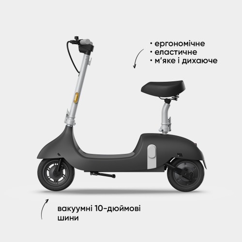 Електросамокат з сидінням OKAI Ceetle PRO EA10C Black 10', 350(900)W, 25Km/h, 10.4Ah, 55Km, 20%, NFC, App, 29kg
