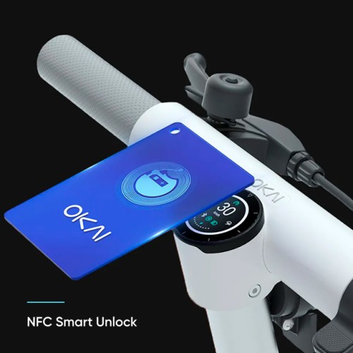 Електросамокат OKAI ES10-NEON Lite White 9", 300(600)W, 7.8Ah, 30km, 25km\h, 20%, NFC, App, 15kg