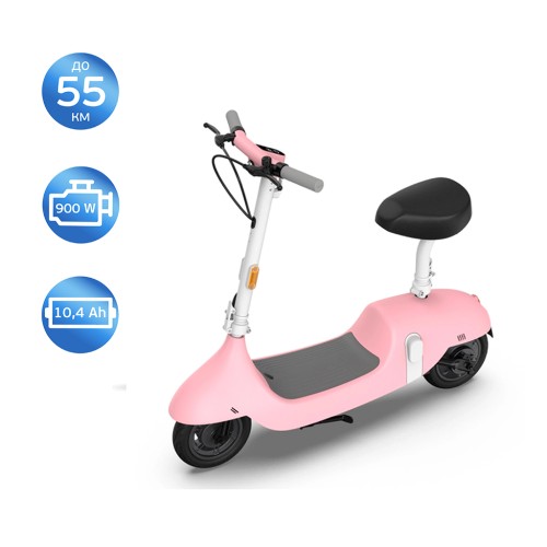 Електросамокат з сидінням OKAI Ceetle PRO EA10C Pink 10', 350(900)W, 25Km/h, 10.4Ah, 55Km, 20%, NFC, App.29kg