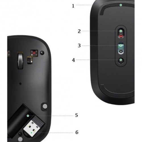 Маніпулятор миша UGREEN MU001 Portable Wireless Mouse  (Black)