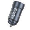 Автомобільний зарядний пристрій HOCO Z57 Glorious single-port PD30W car charger Metal Gray