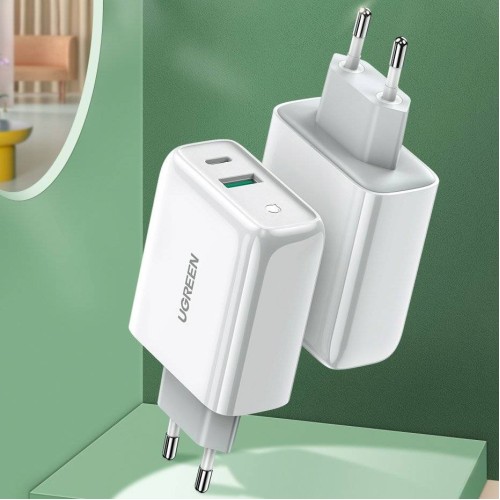 Мережевий зарядний пристрій UGREEN CD170 38W USB-C Wall Charger EU (White) (UGR-60468)