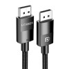 Кабель UGREEN DP114 DP Male to Male DP1.4 8K Round Cable ABS Shell Braid 1.5m (Black) (UGR-80391)