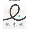 Аудіокабель UGREEN AV112 3.5mm Male to 3.5mm Male Cable Gold Plated Metal Case with Braid 1m (Black)(UGR-50361)