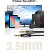 Аудіокабель UGREEN AV112 3.5mm Male to 3.5mm Male Cable Gold Plated Metal Case with Braid 1m (Black)(UGR-50361)