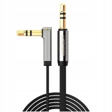 Аудіокабель UGREEN AV119 3.5mm male to 3.5mm male, Straight to angle flat Cable,TPE, 1m Black
