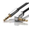 Аудіокабель UGREEN AV119 3.5mm male to 3.5mm male, Straight to angle flat Cable,TPE, 1m Black