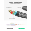 Аудіокабель UGREEN AV127 3.5mm Male  to 6.35mm Male, TRS Stereo Audio Cable, nylon braid, 2m Gray