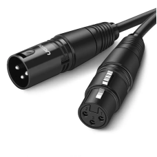 Аудіокабель UGREEN AV130 Cannon Male to Female Microphone Extension Audio Cable 1m (Black)(UGR-20708)